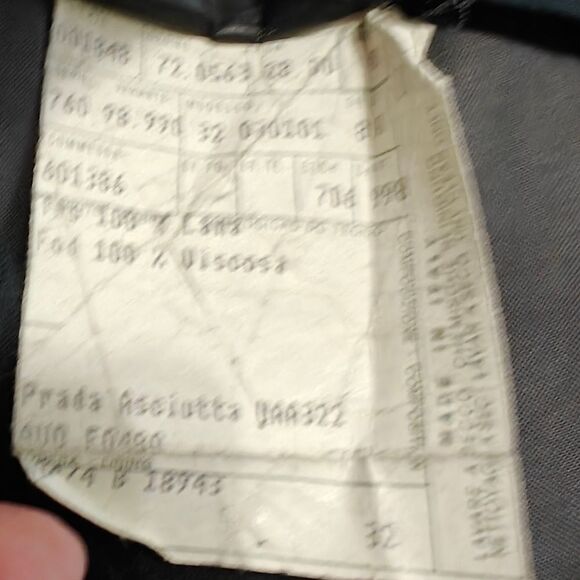 Prada 100% Wool Gray Trousers Classic Straight-Leg Design Size 48R L - Picture 10 of 12